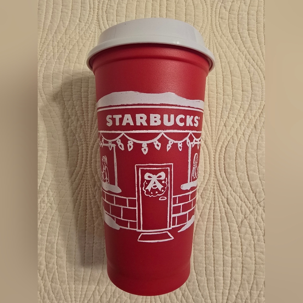 NWOT Starbucks 2025 Red Cup Day Holiday Tumbler with Sippy Lid, 16 Oz